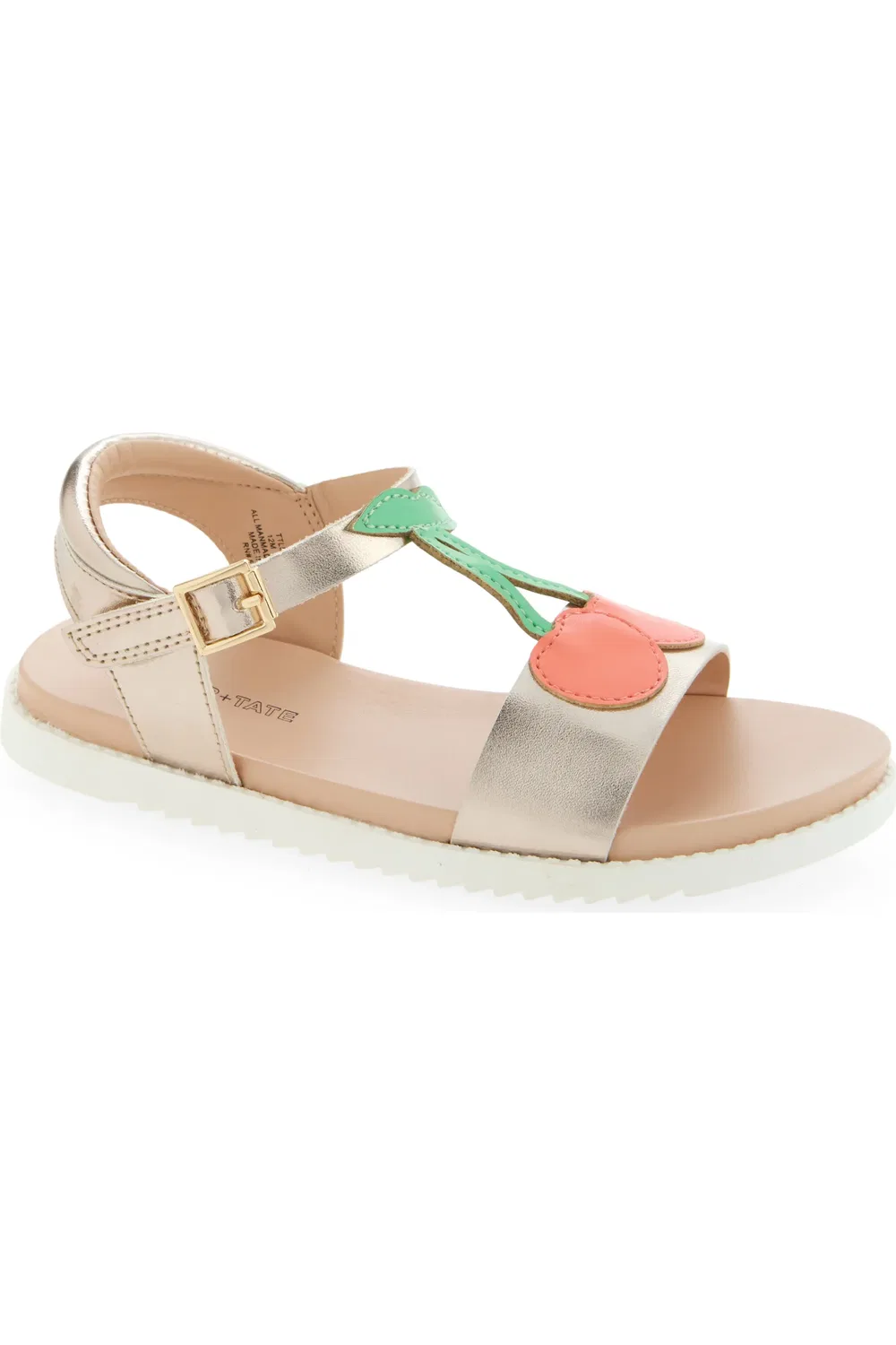 Сандалии детские с вишенкой Lettie Tucker + Tate, Gold Metallic