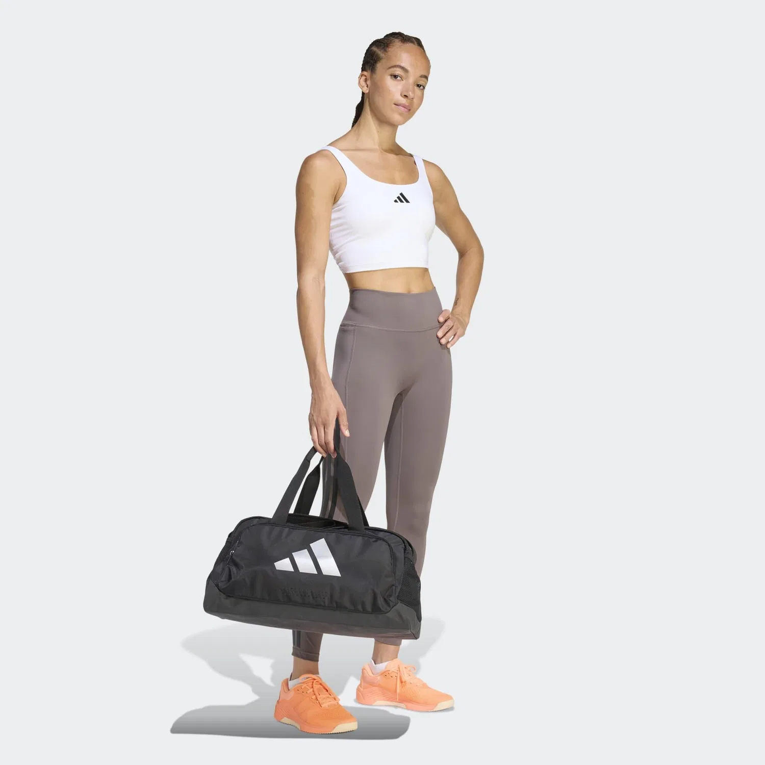 Женские леггинсы 7/8 с карманом Adidas, Серый — фото 3