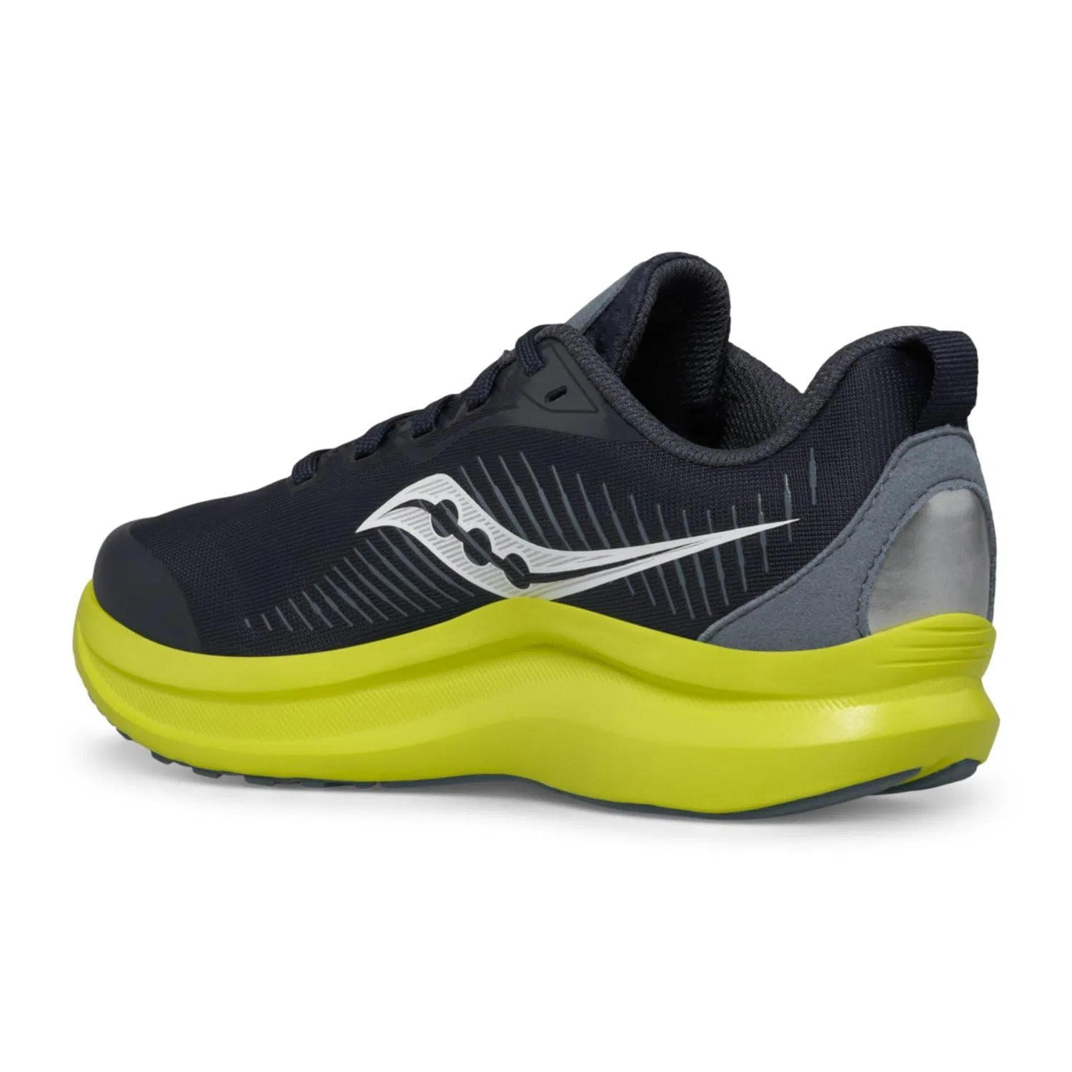 Детские кроссовки для мальчиков с технологией SPEEDROLL Endorphin Kdz Saucony, Navy Blue Citron — фото 4