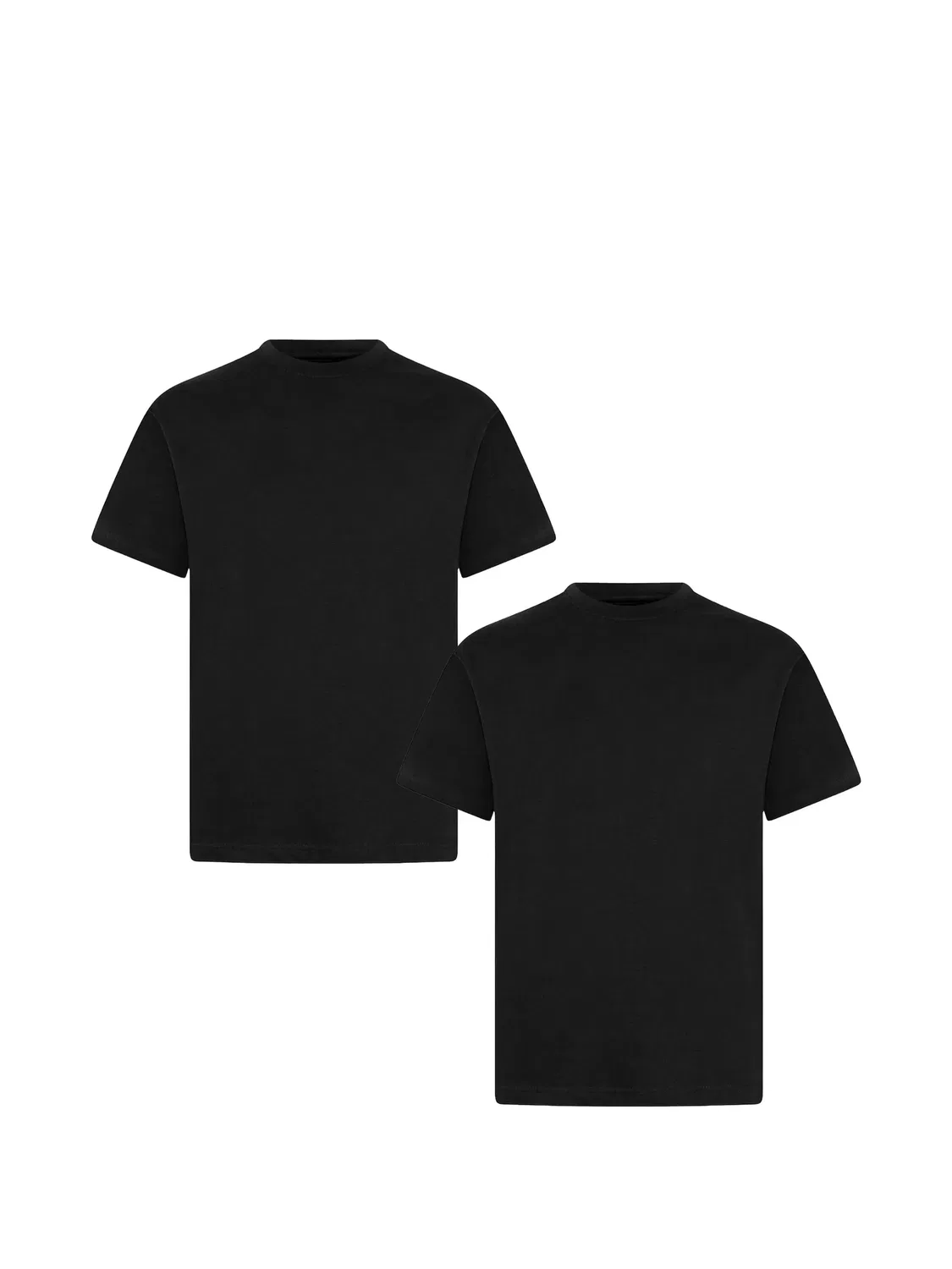 Комплект из двух футболок с круглым вырезом Zeco Schoolwear Kids, черный
