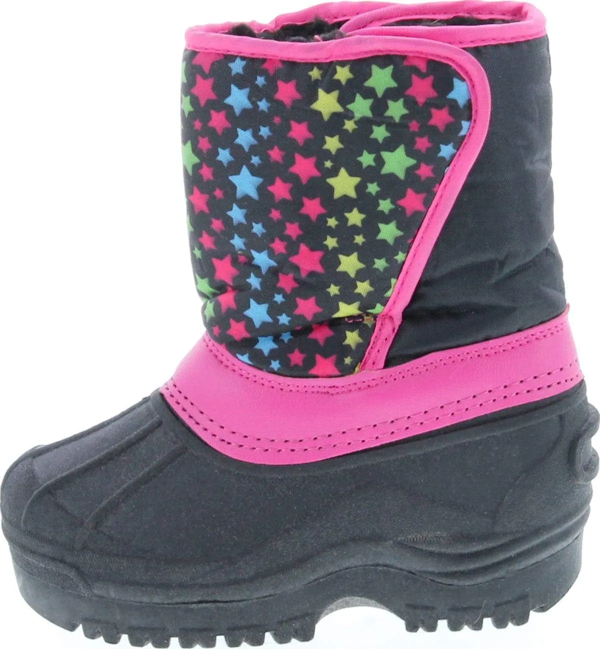 Детские зимние ботинки для девочек водонепроницаемые Static Footwear, Black Stars — фото 2