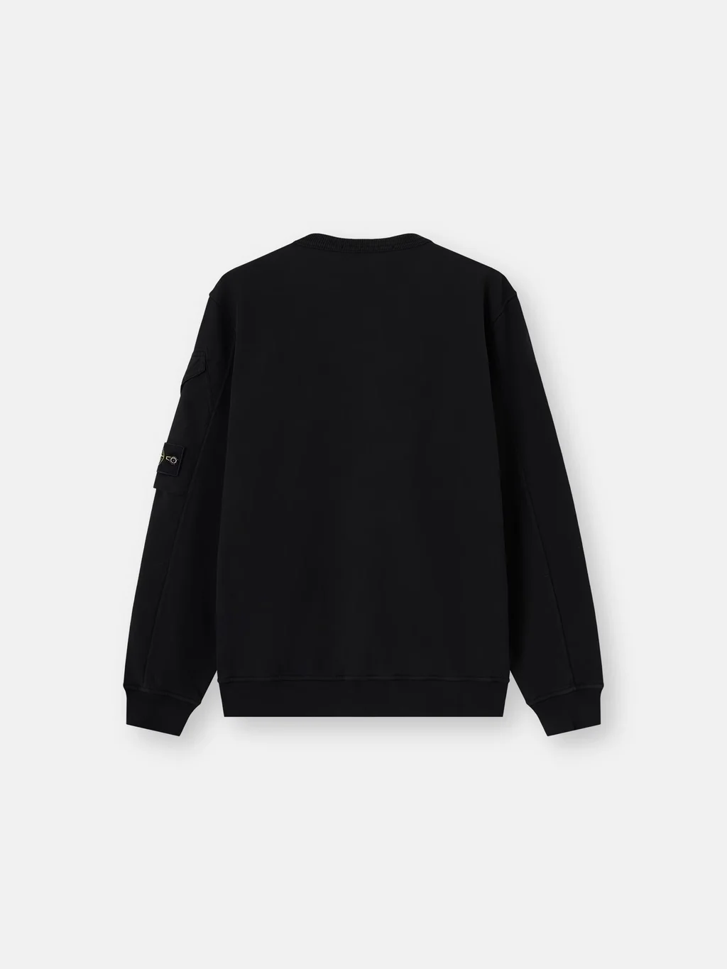 Мужской свитшот Stone Island Regular-fit Crewneck With Sleeve Pocket, черный — фото 3