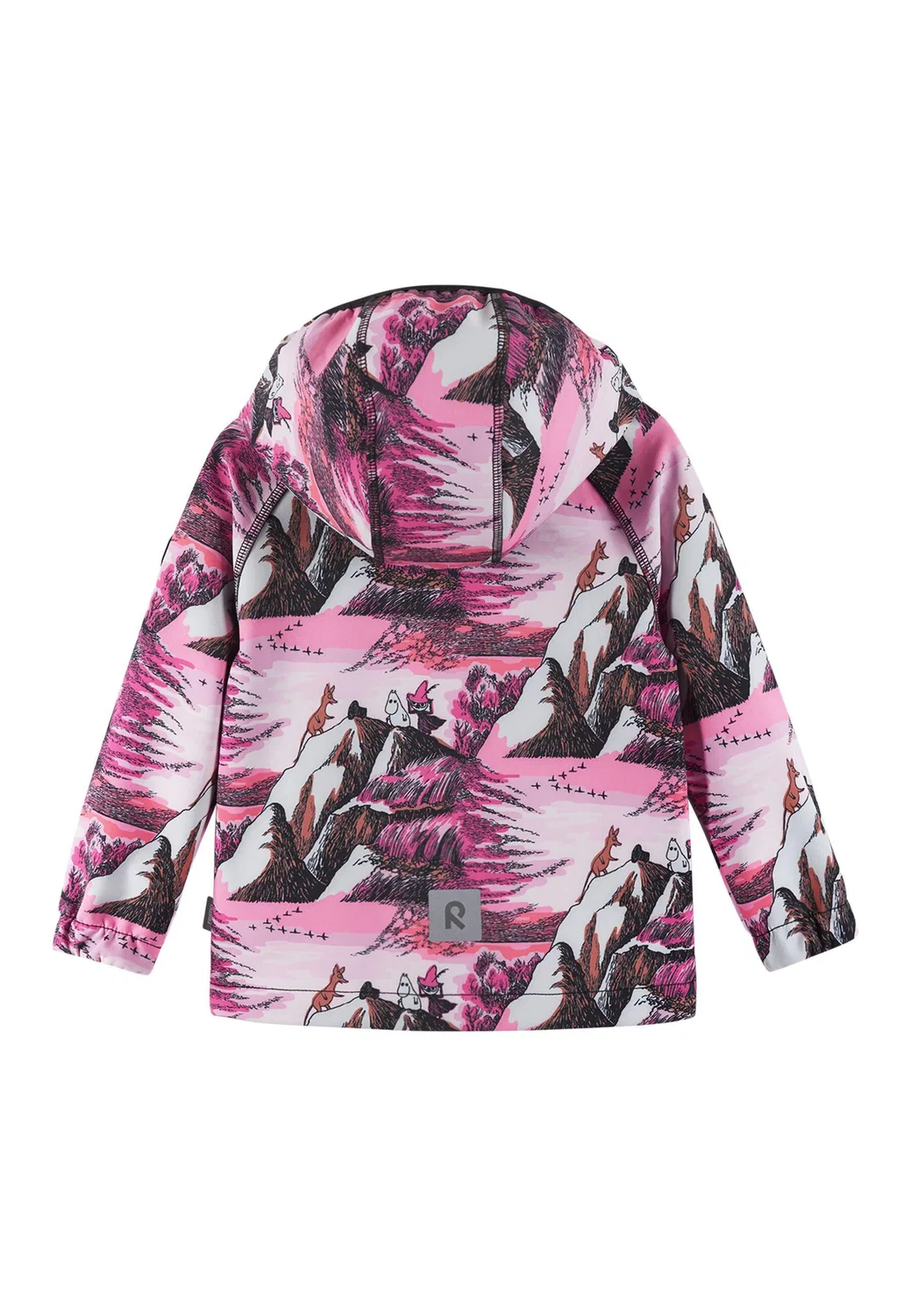 Детская мягкая куртка-софтшелл Moomin Vantti Reima, Rosa / Pastellrosa — фото 2