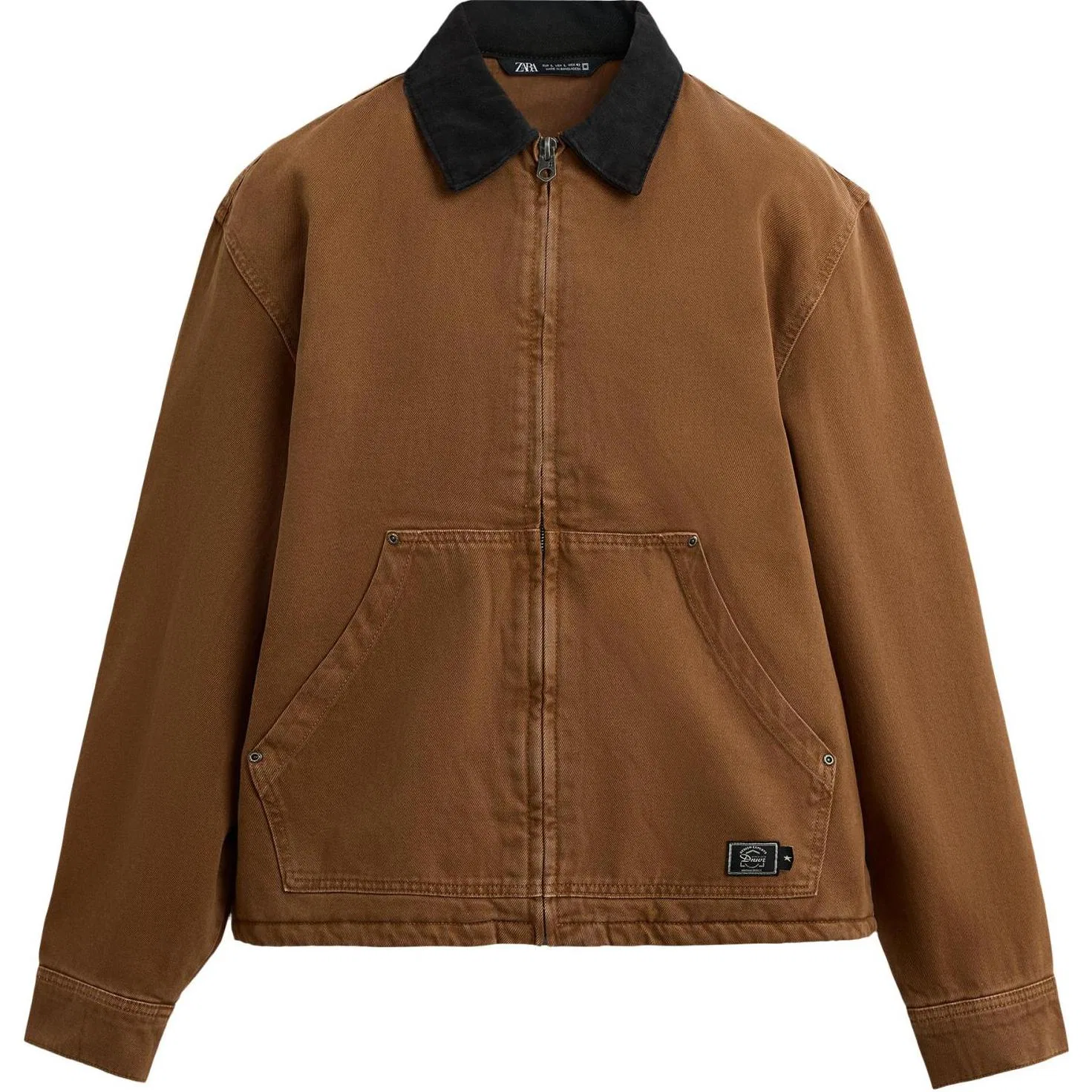 Мужское пальто с лацканами умеренного кроя ZARA, Brick Red
