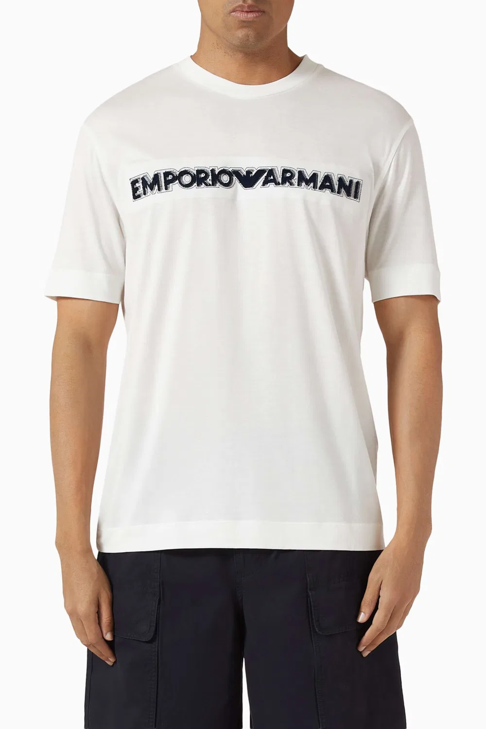 Футболка с коротким рукавом с принтом Emporio Armani