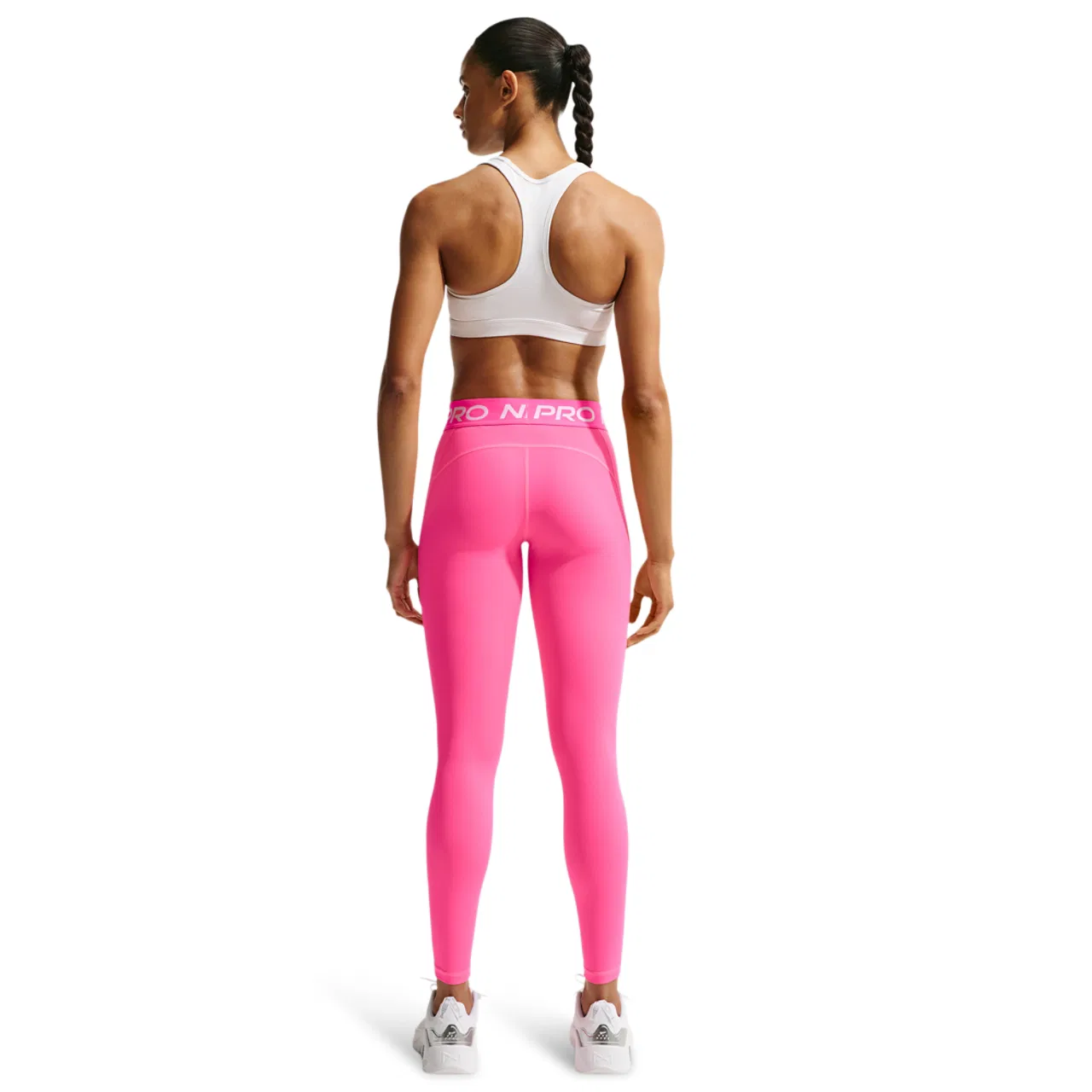 Женские леггинсы с технологией Dri-FIT Nike 365 USM Tights, Hyper Pink/White — фото 2