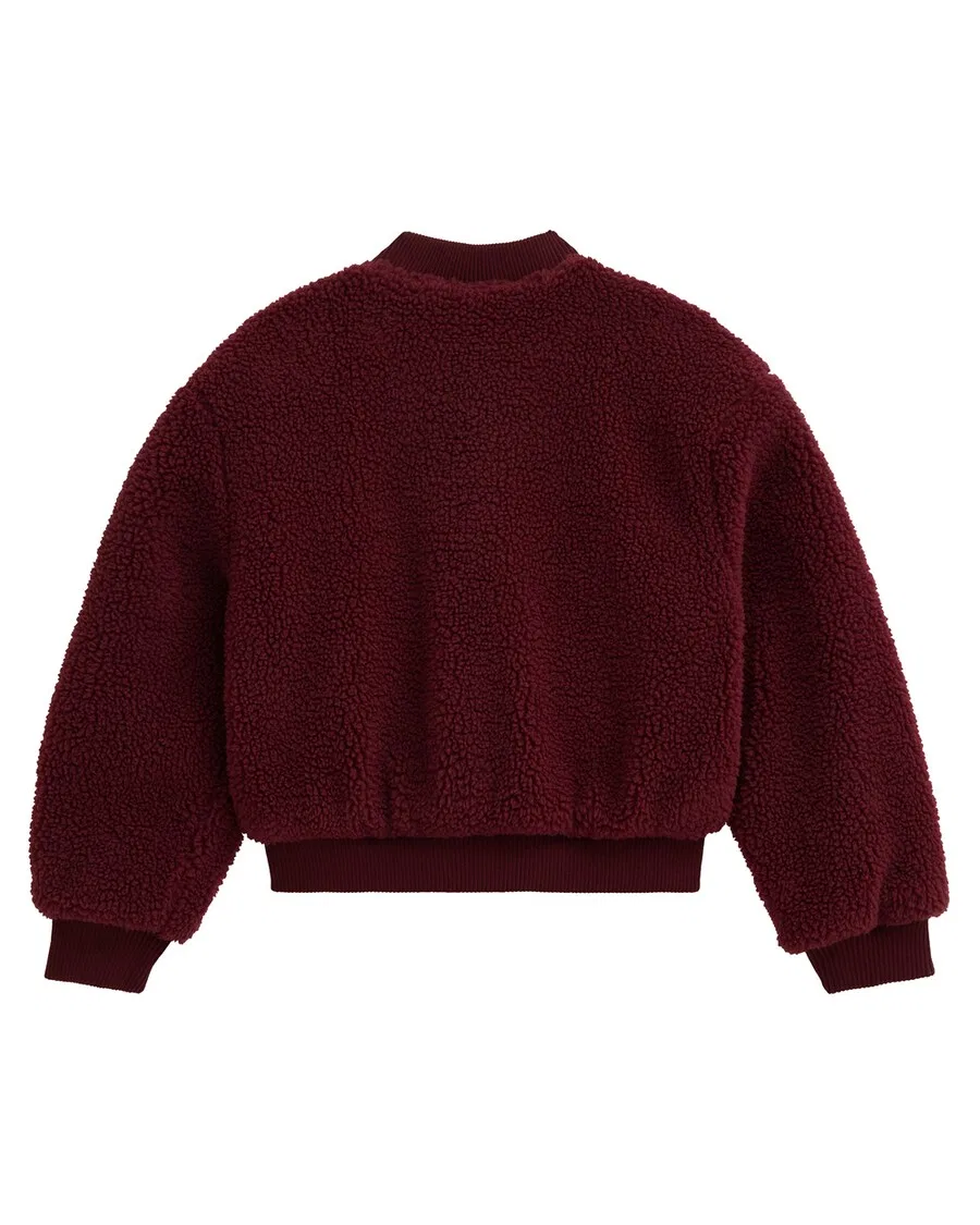 Куртка WE Fashion для межсезонья, винно-красного цвета — фото 3