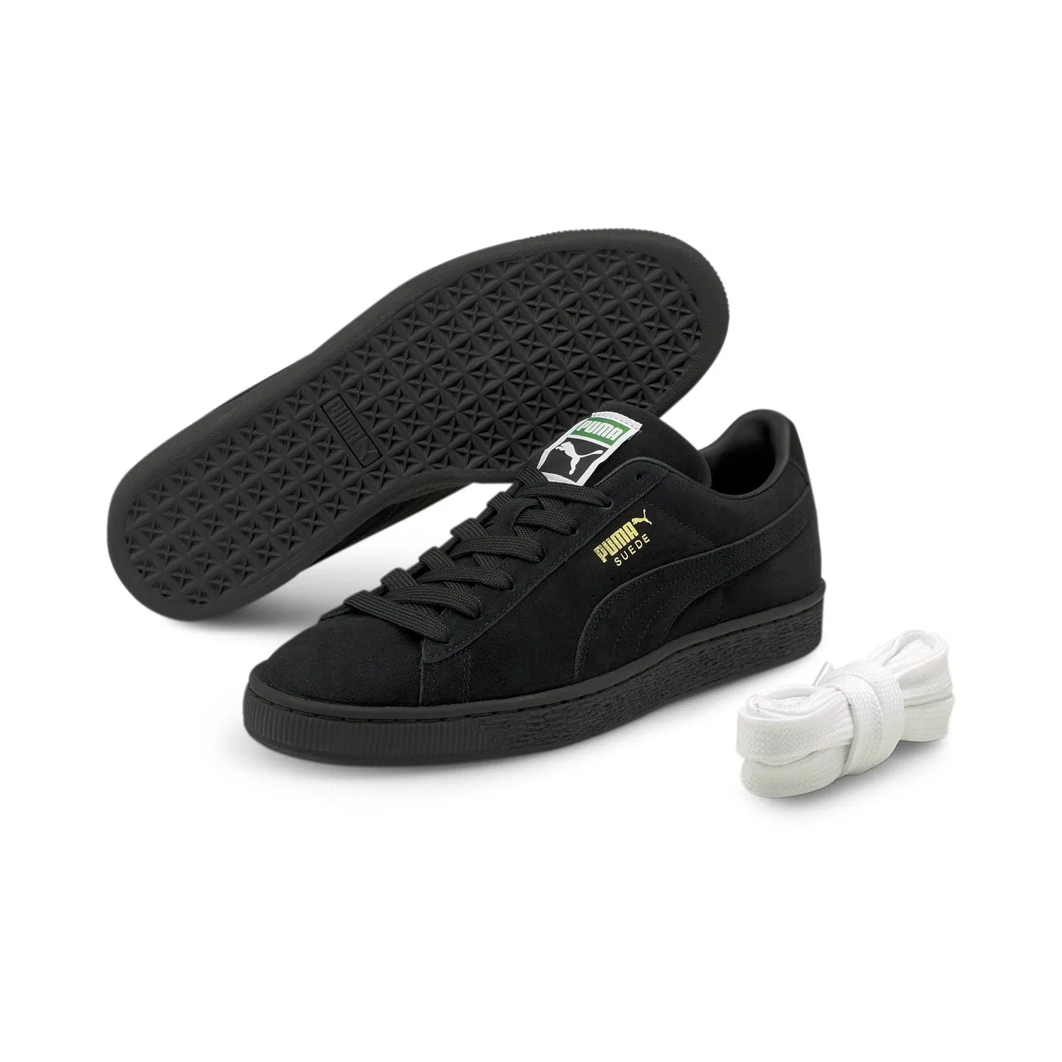 Детские кроссовки для девочек с верхом из замши PUMA, Black — фото 3