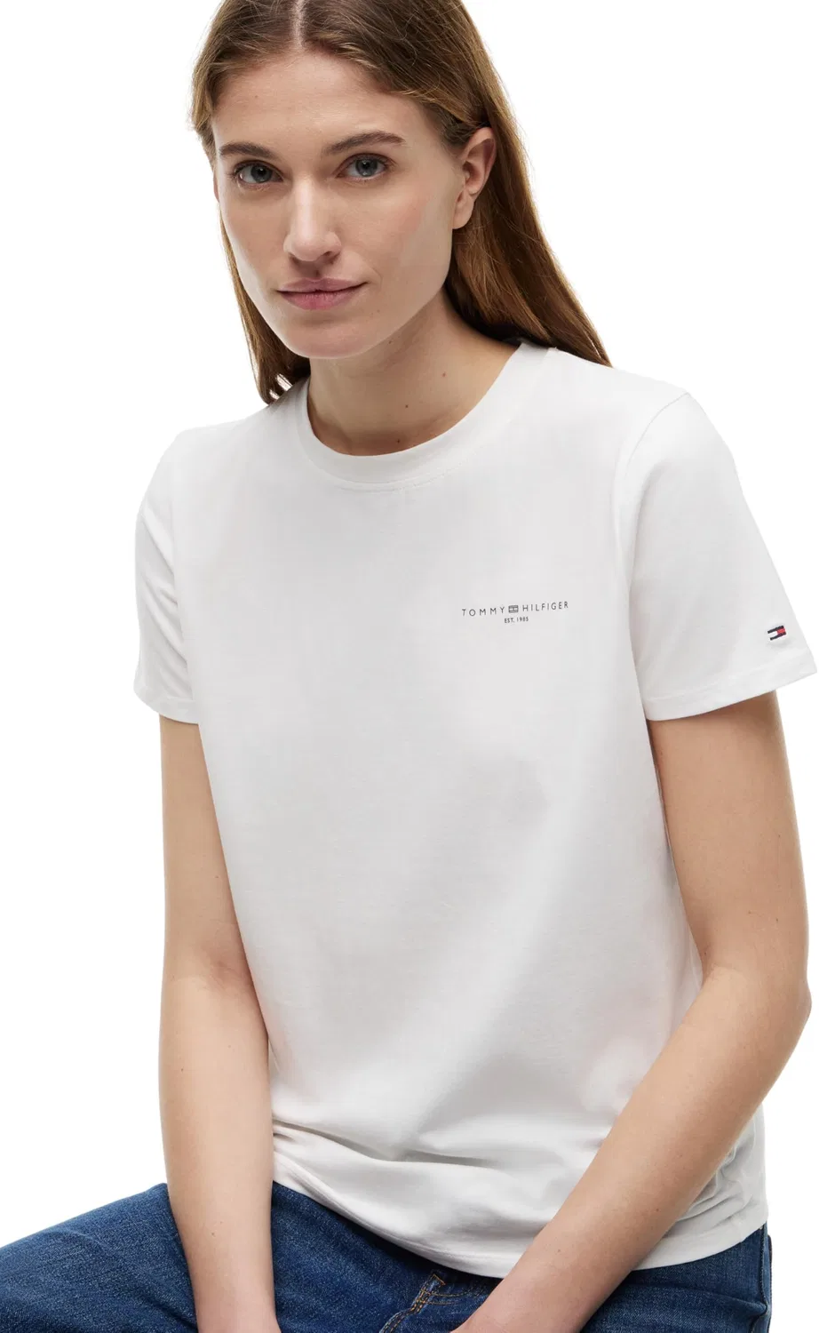 Женская футболка с коротким рукавом 1985 Tommy Hilfiger, White (Nos Ecru) — фото 3