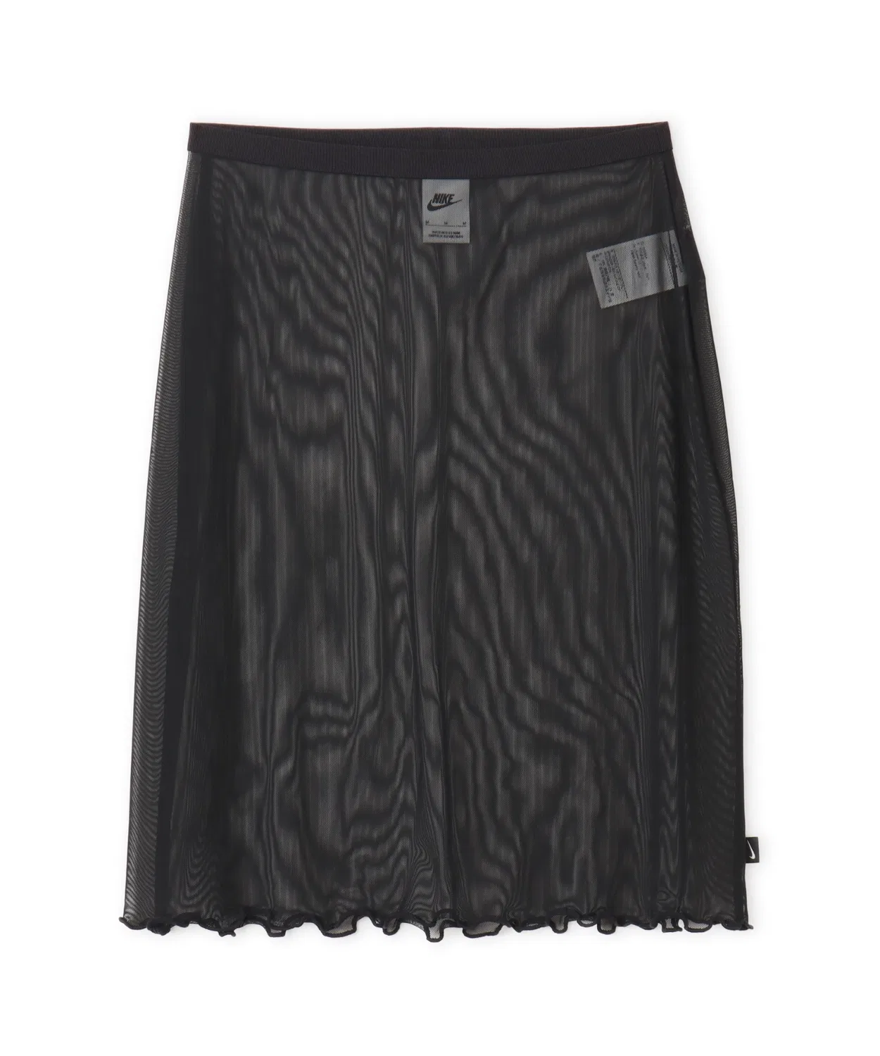 Женская юбка из полиэстера с эластаном NIKE NSW Sheer Skirt, Black — фото 4