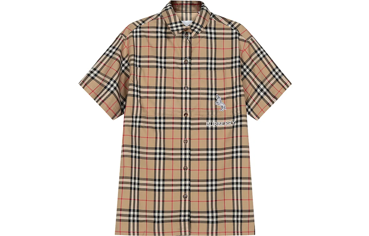 Женская рубашка в стиле архив Beige Burberry, Archive Beige