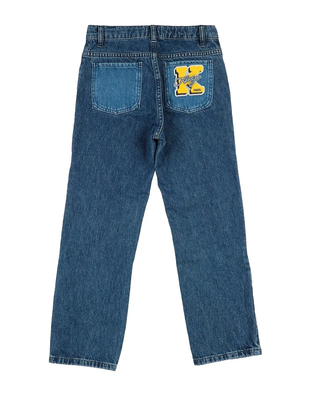 Детские джинсы для мальчиков с аппликацией Kenzo Kids, синий — фото 2
