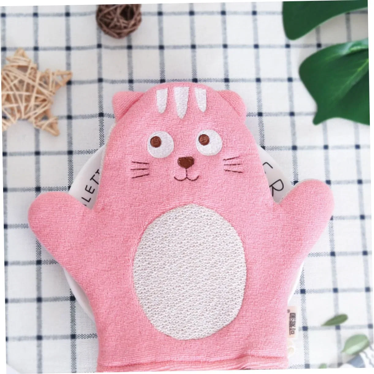 No brand Детские варежки для душа, 4 шт, Cotton, мультиколор — фото 3