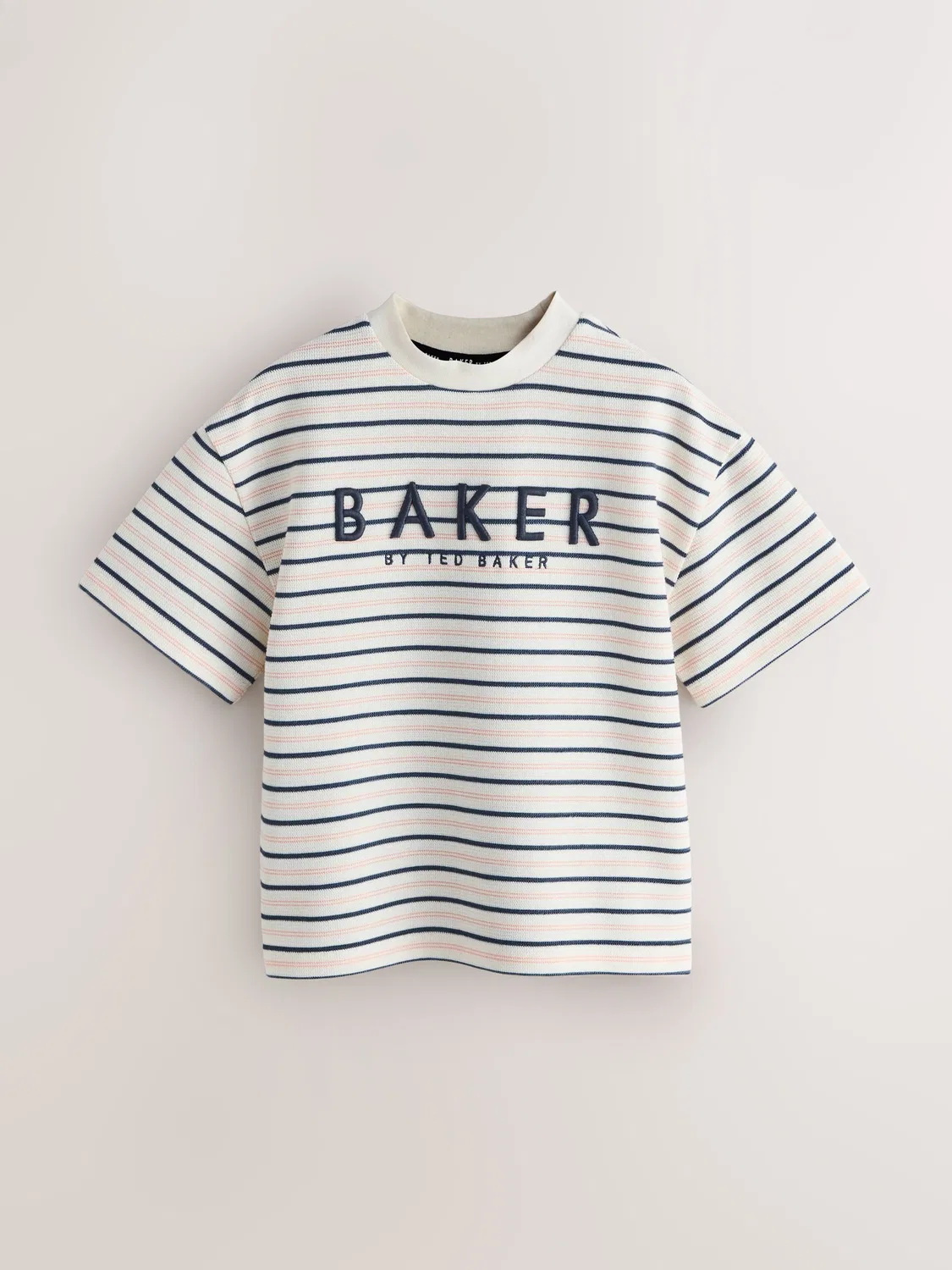 Футболка с полосатым принтом Baker by Ted Baker, камень — фото 4