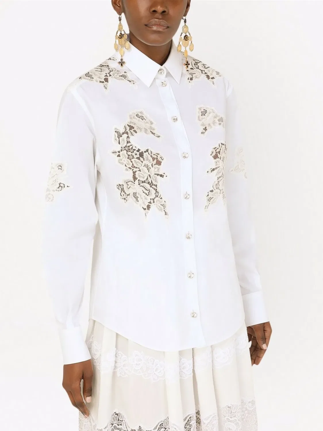 Dolce & Gabbana Рубашка из поплина белая — фото 4