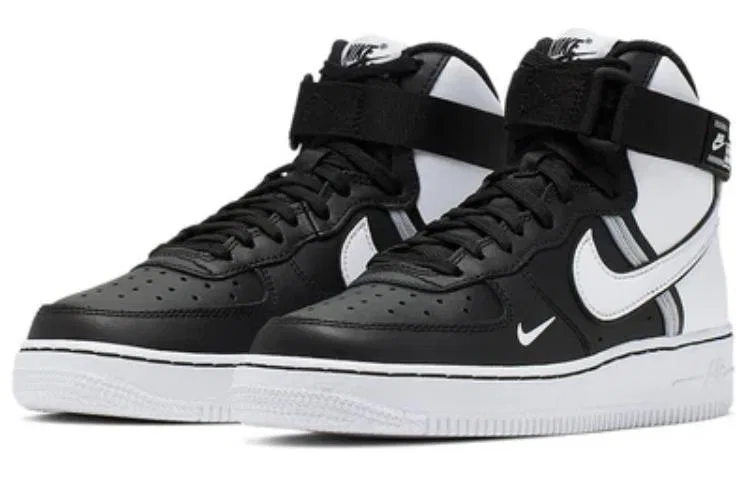 Детские Кроссовки с высоким берцем Black White Nike — фото 4