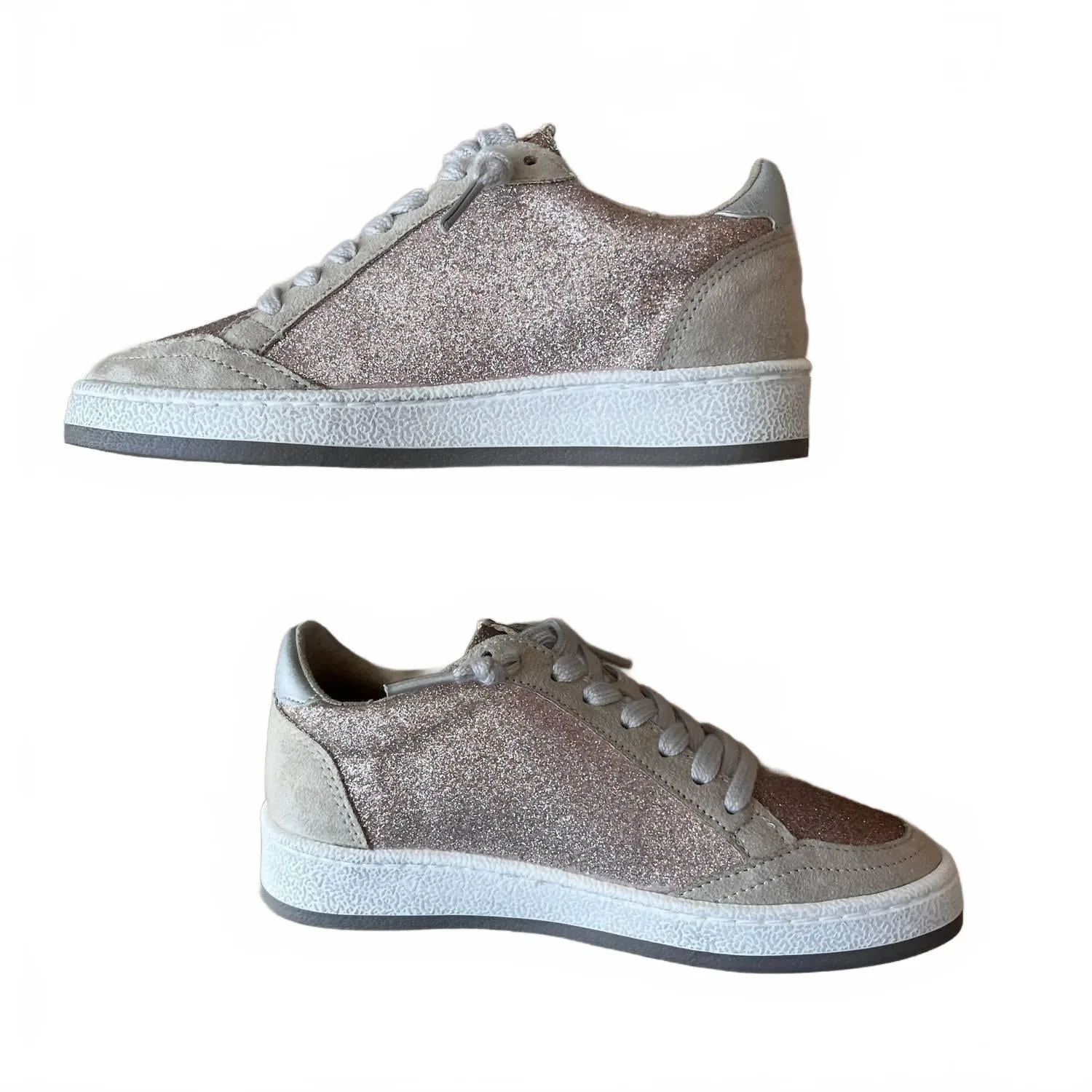 Детские кроссовки с блестящим верхом Paz SHU SHOP, Champagne Glitter — фото 3