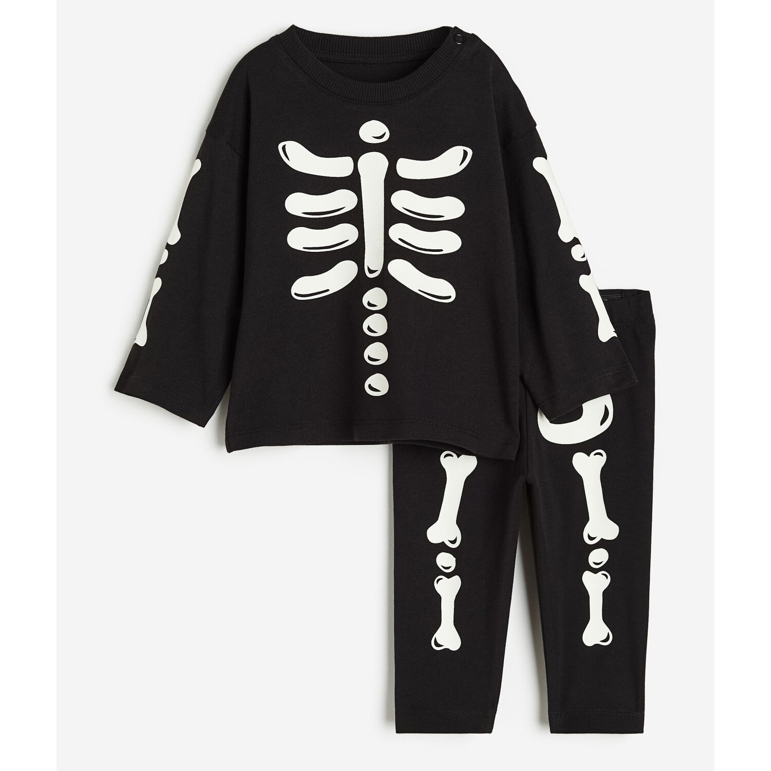 

Комплект из 2 трикотажных изделий H&M Skeleton, черный/белый