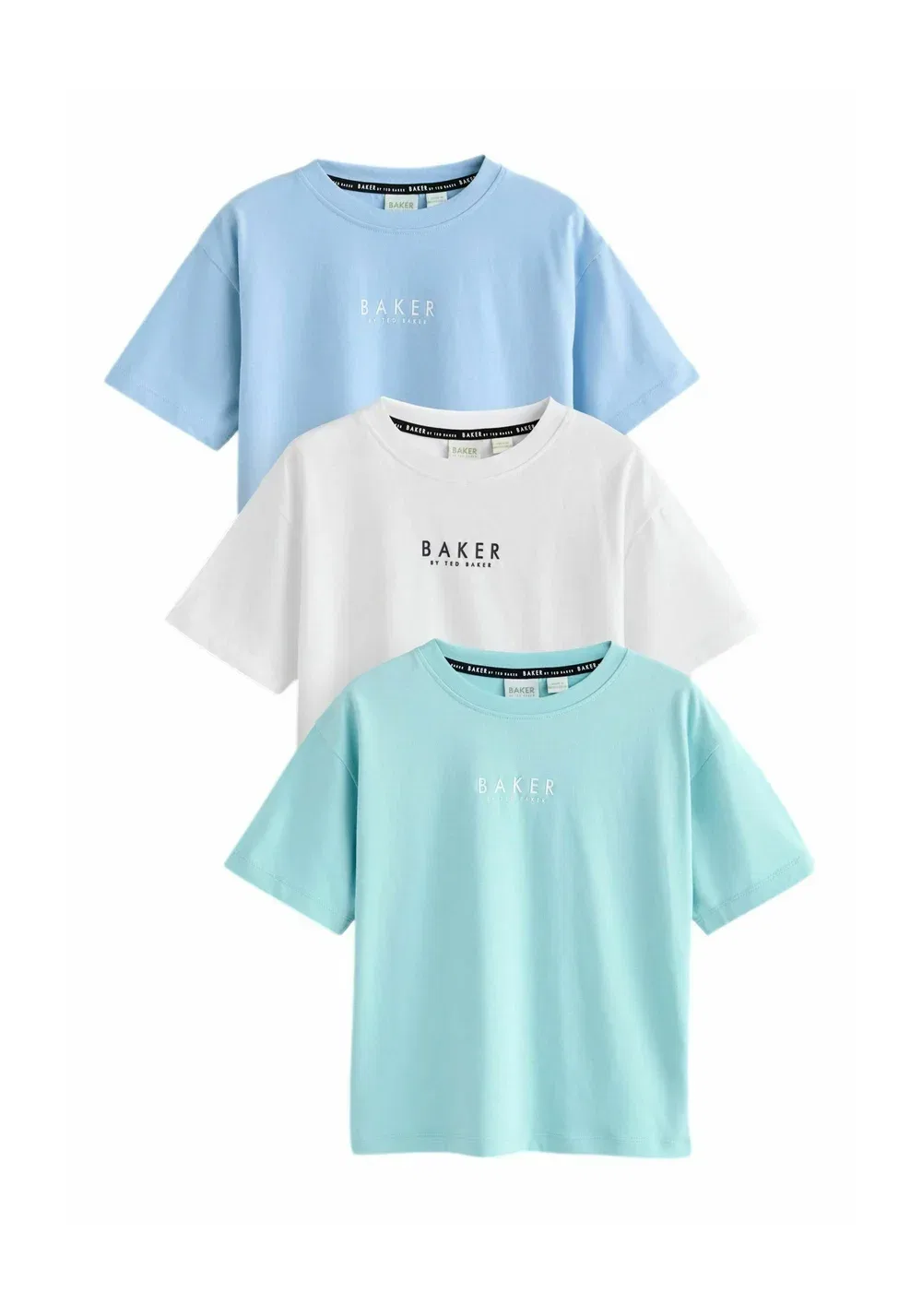 Комплект из 3 футболок стандартного кроя с принтом Baker By Ted Baker, Blue White
