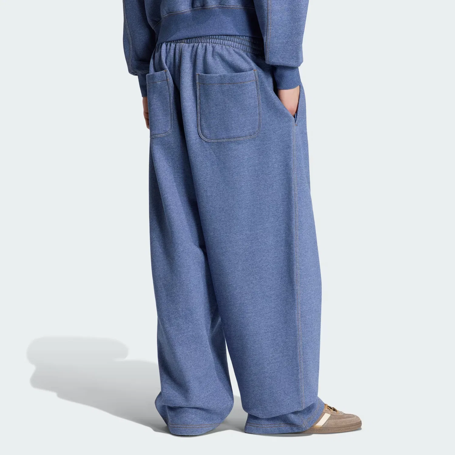 Мужские брюки свободного кроя Trefoil Essentials Melange Adidas Originals, синий меланж — фото 3