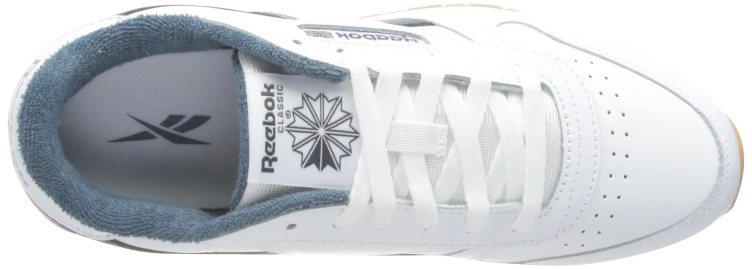 Детские кроссовки для мальчиков Reebok Classic Leather, Ftwwht Hooblu Rbkg07 — фото 3