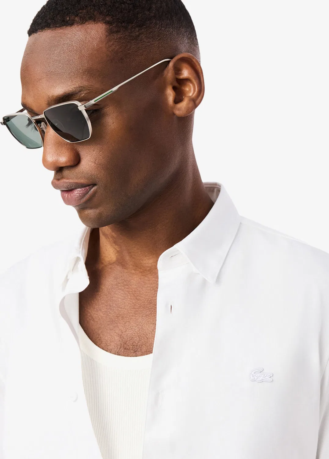 Рубашка Slim Fit Lacoste, белый — фото 3