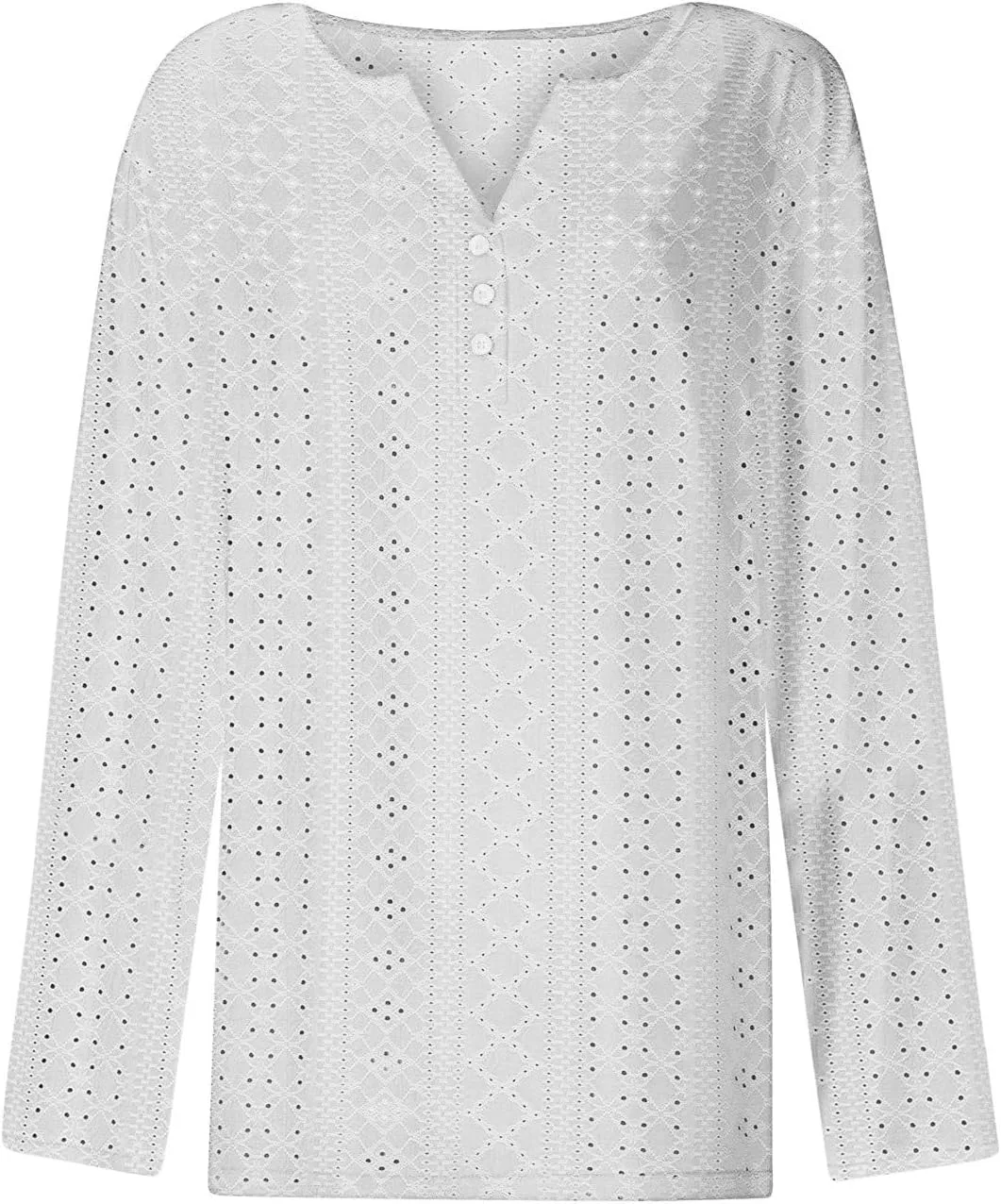 Женская блуза с вышивкой Eyelet, White — фото 3