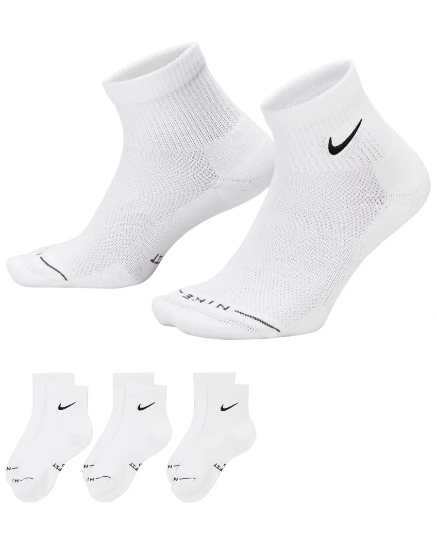 Комплект носков с усиленной пяткой и мыском Nike Everyday Elevated Ankle, White — фото 3
