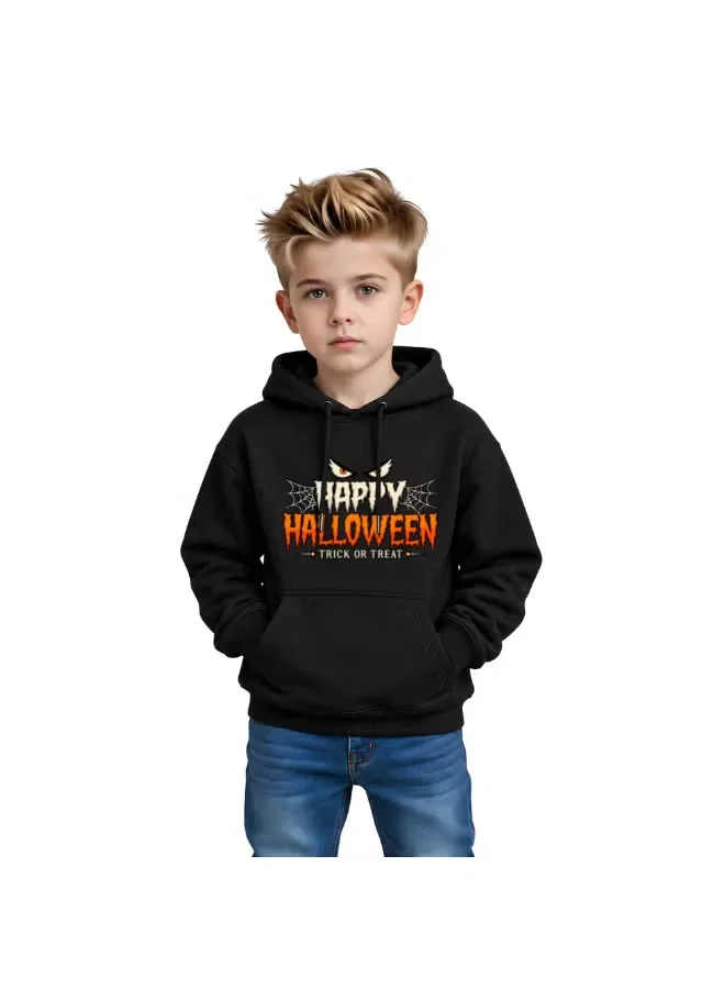 Худи детское хлопковое с принтом Halloween Printshop4Me, черный