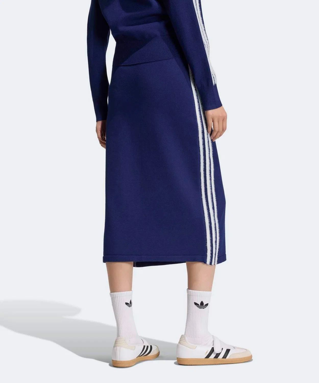 Женская трикотажная юбка Slim Fit с эластичным поясом Adidas Originals, Blue — фото 2