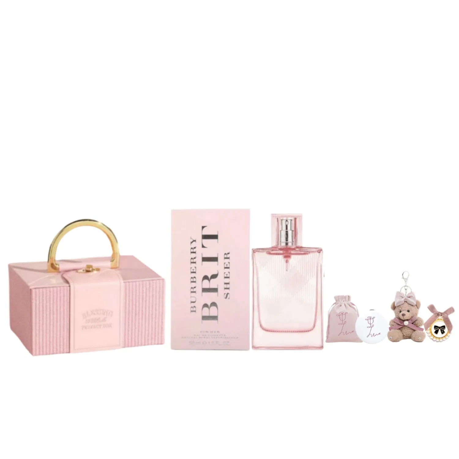 Женский набор парфюмерии Burberry Cherry Blossom Love Confession, Pink Love Song EDT 50 мл + набор из 4 предметов, Burberry, Pink Love Song
