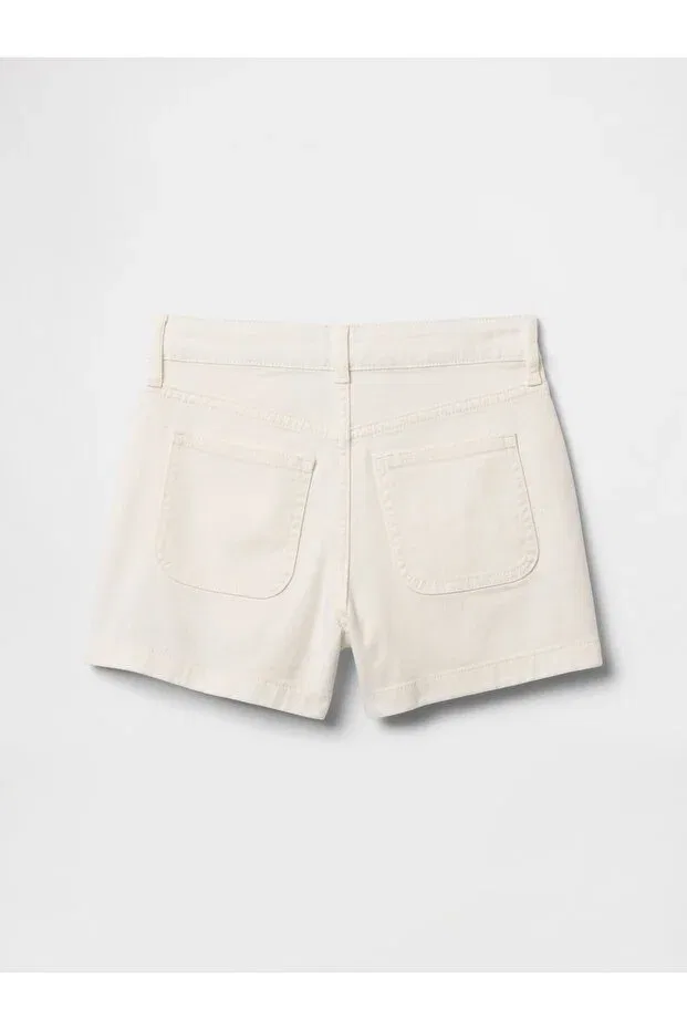 Детские шорты для девочек джинсовые Gap, Off White-000 — фото 2