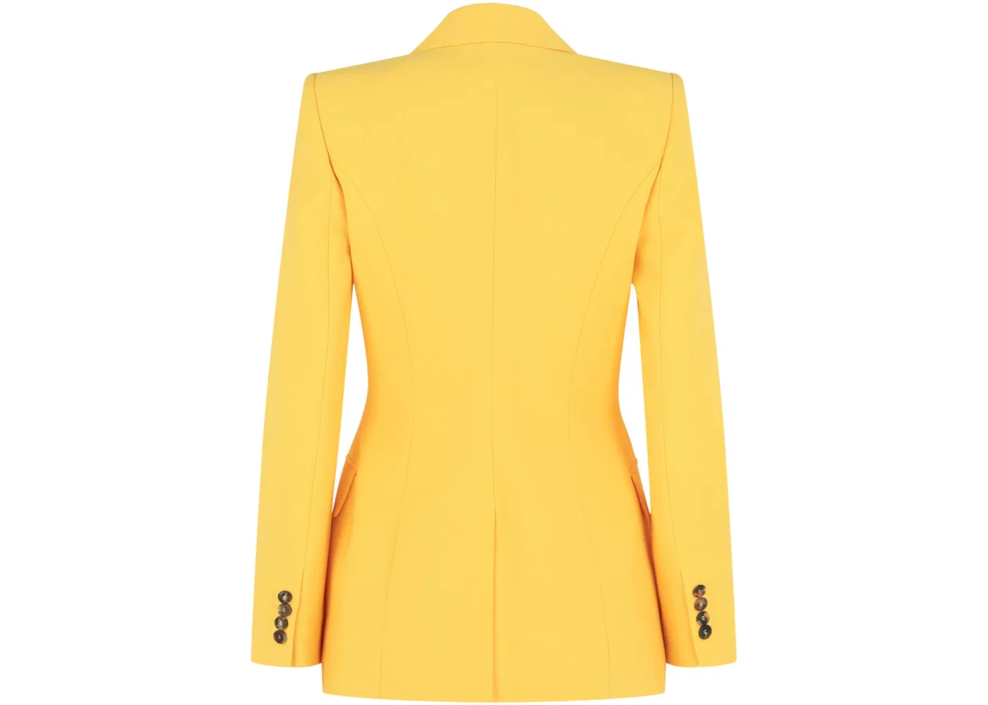 Женский двубортный пиджак Alexander McQueen Blazer, Bright Yellow — фото 2