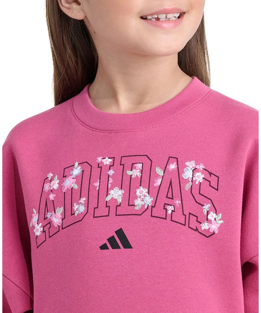 Комплект из свитшота и брюк с длинным рукавом adidas, Dual Magenta Black — фото 2