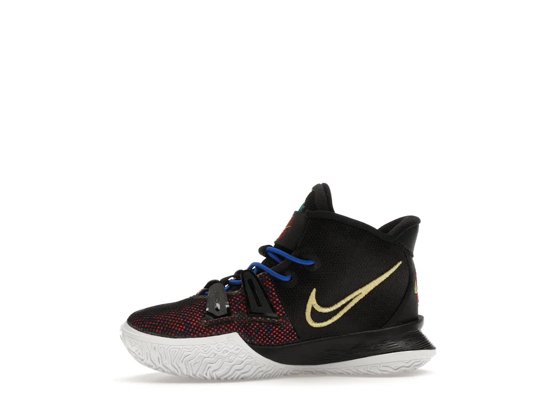 Детские кроссовки для мальчиков с пеной Nike Kyrie 7, Black/Spirit Teal/Hyper Pink/Metallic Gold — фото 3