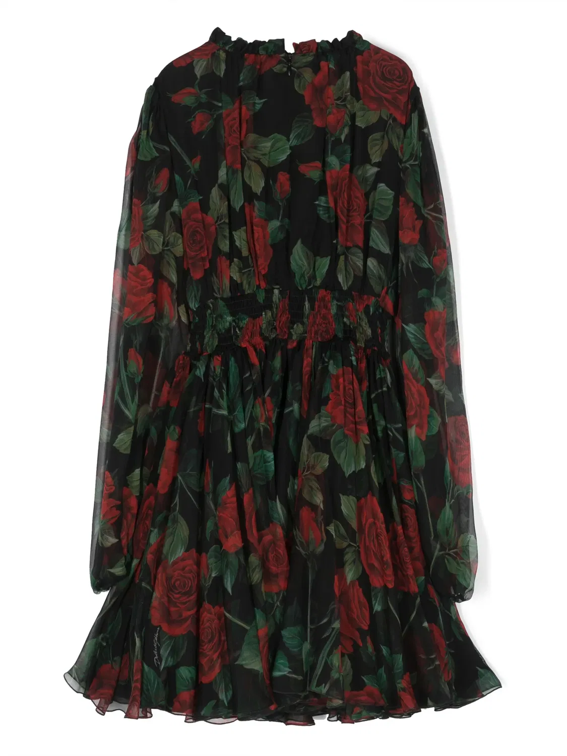 Dolce & Gabbana Платье из шелка с розовым принтом — фото 2
