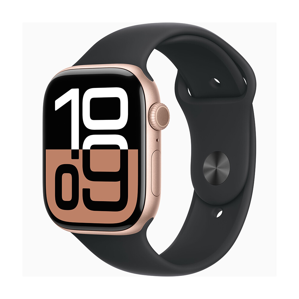 

Умные часы Apple Watch Series 10 (GPS), 46 мм, Rose Gold Aluminum Case/Black Sport Band - S/M, Черный, Умные часы Apple Watch Series 10 (GPS), 46 мм, Rose Gold Aluminum Case/Black Sport Band - S/M