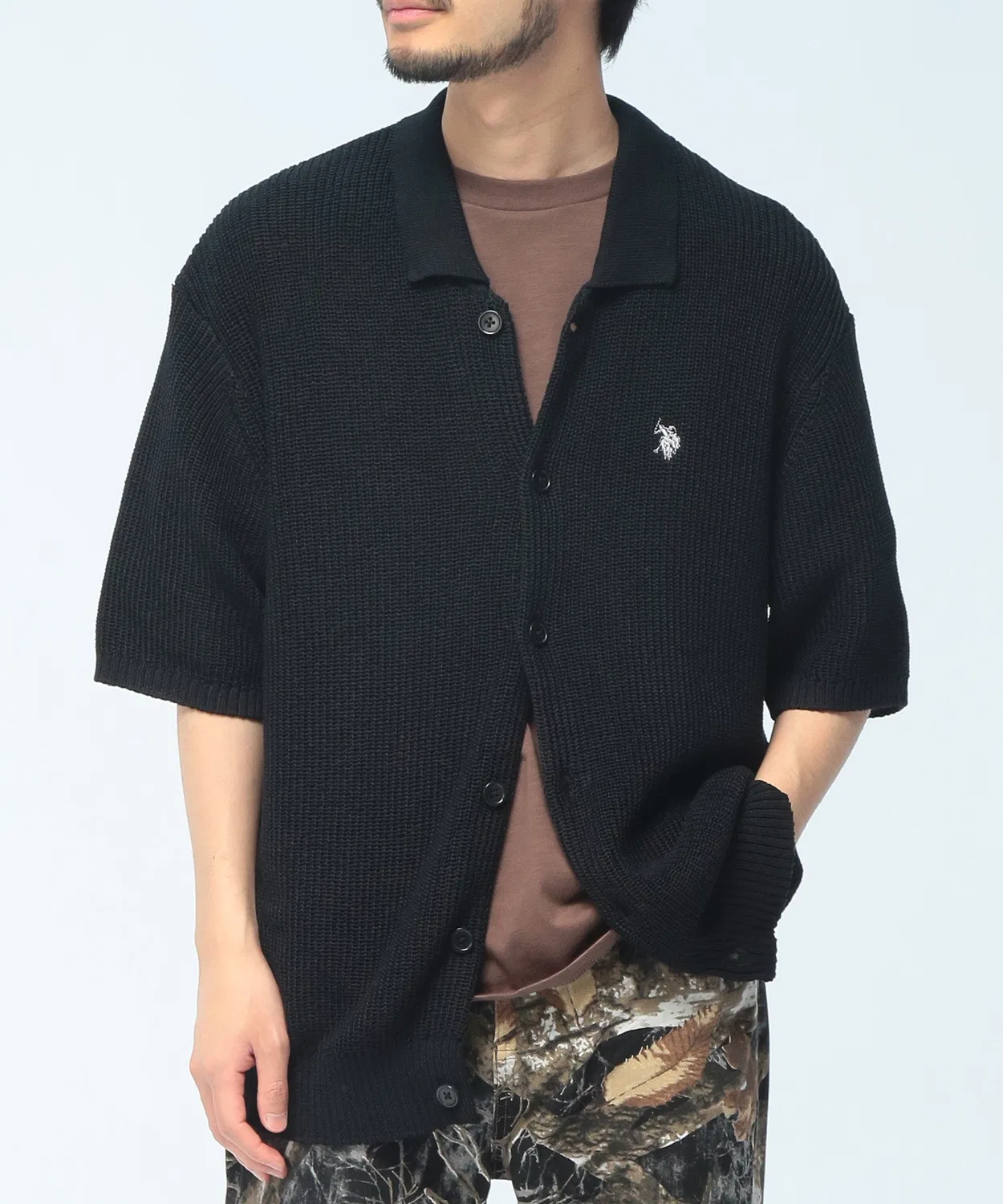Женский укороченный кардиган с коротким рукавом U.S. POLO ASSN., Black