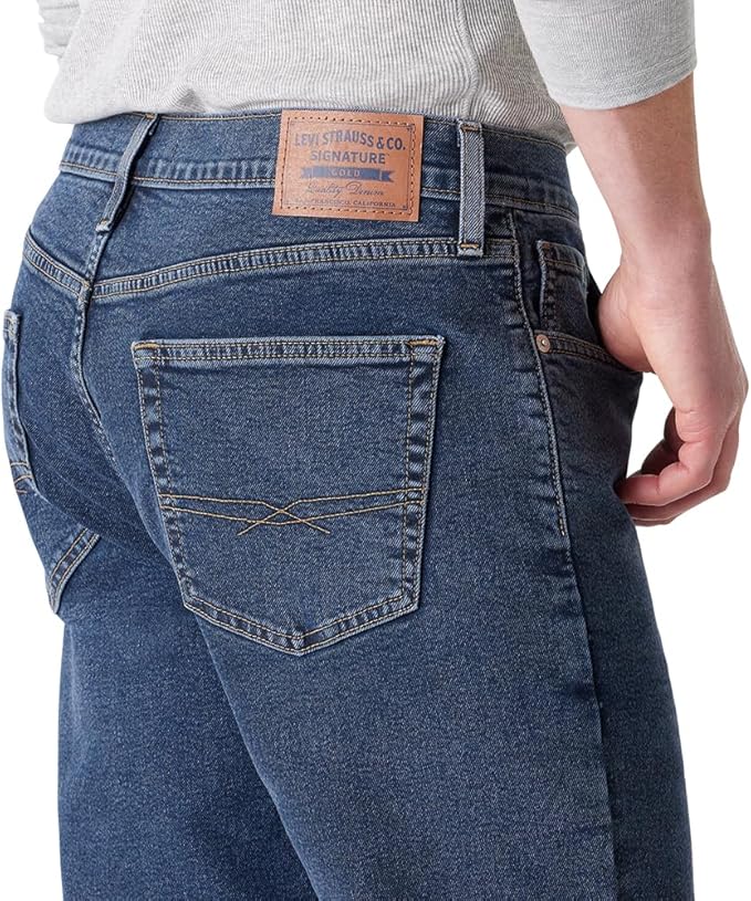 Джинсы Levi's Men's Regular Straight Fit, темно-синий — фото 4