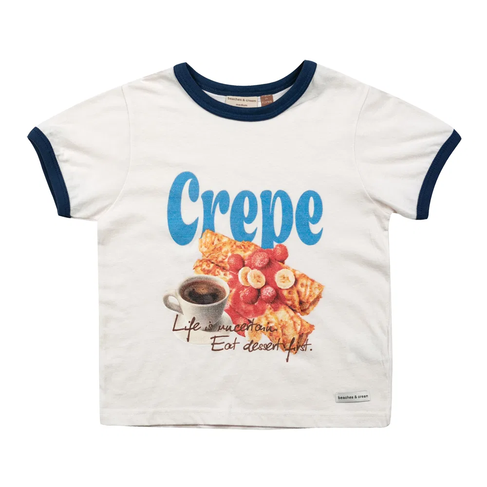 Детская футболка с графическим принтом Beaches Hoodie Graphic Ringer T-Shirt BEACHESAND CREAM KIDS, Blue