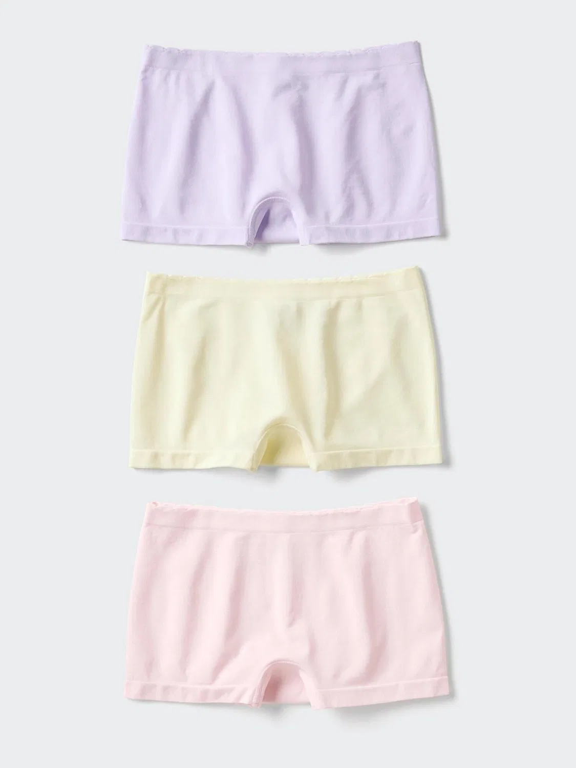 Детские шорты-слипы 3 штуки Uniqlo, светло-сиреневый