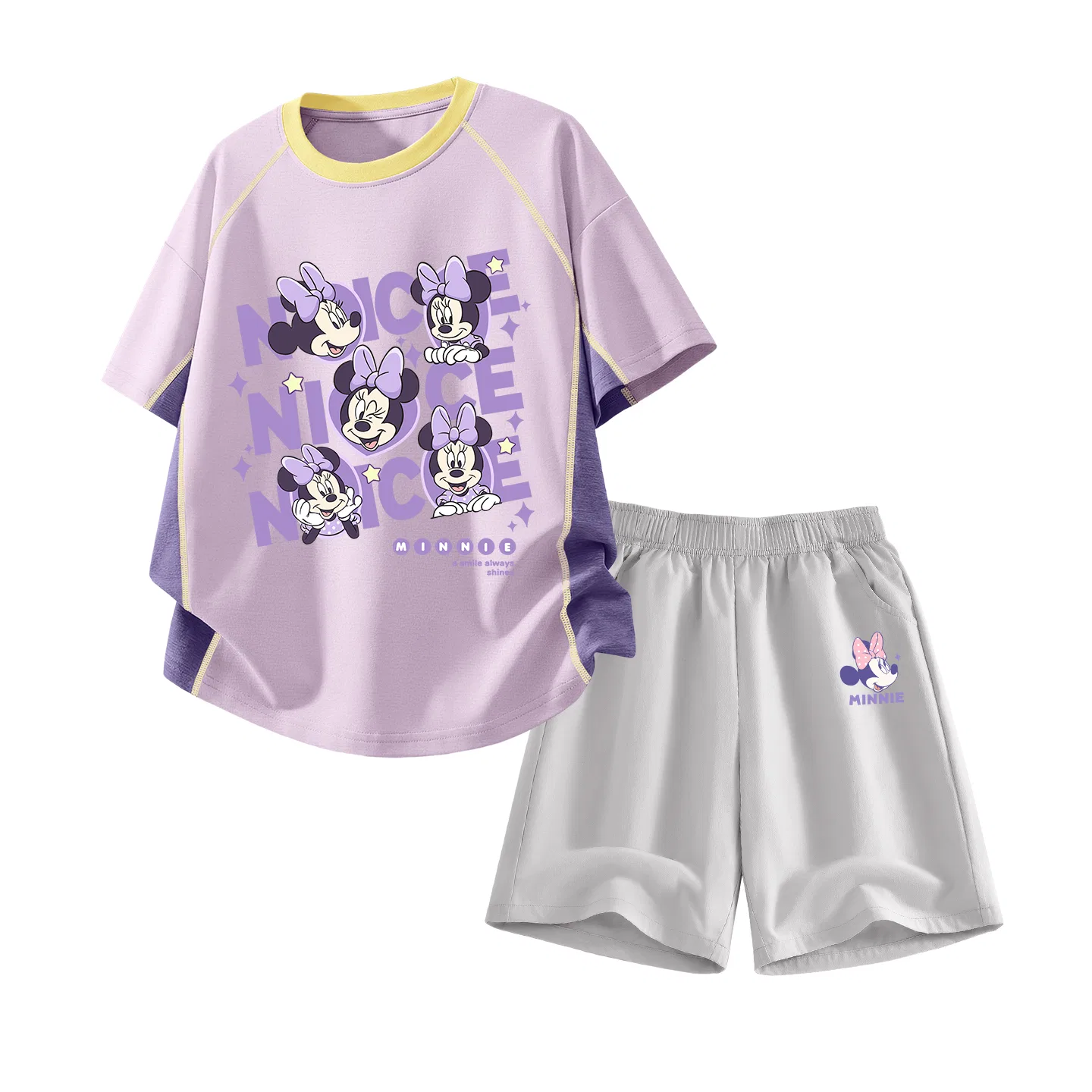 Детский спортивный костюм Disney с принтом Minnie Purple и Knot K Gray