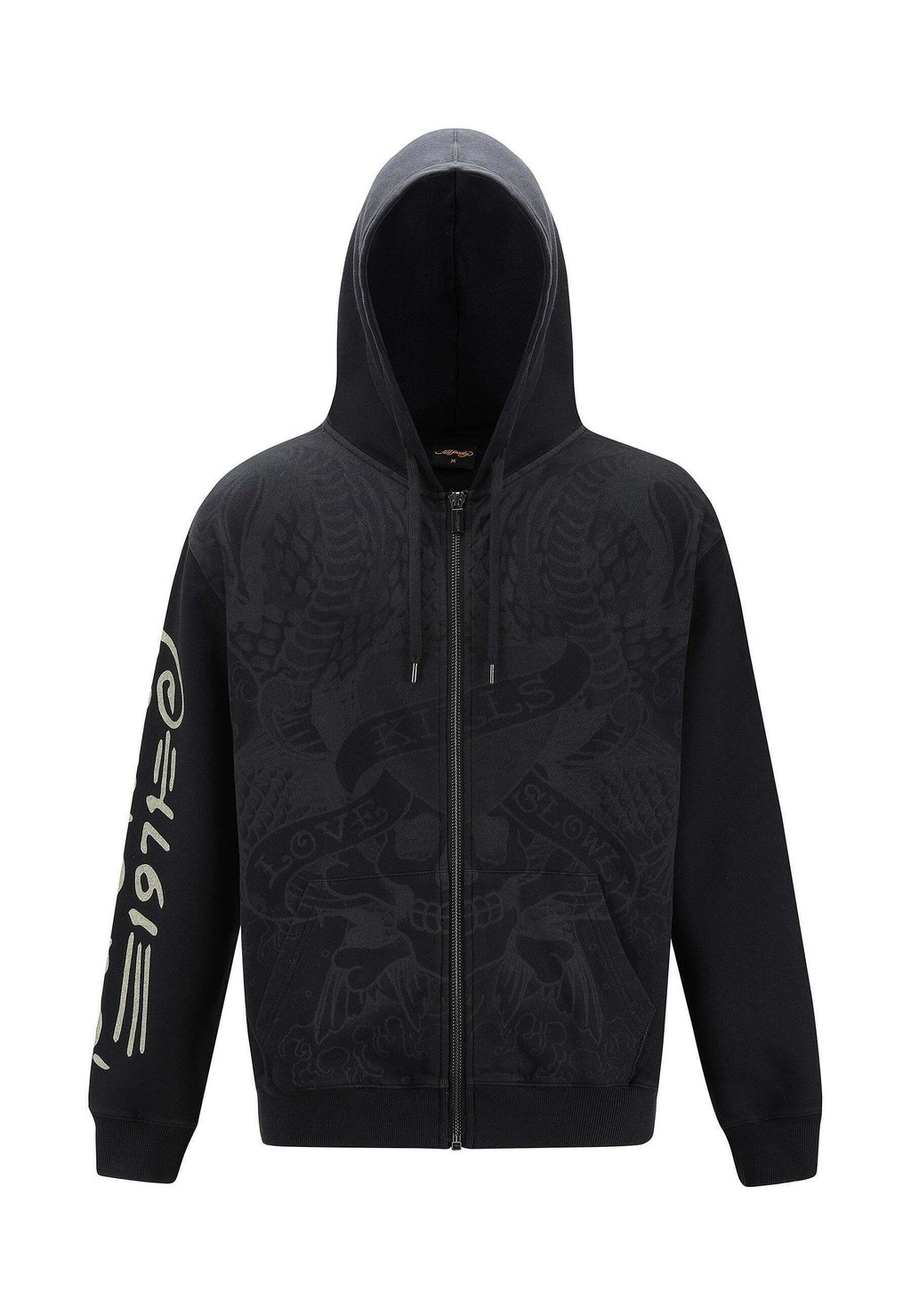 

Толстовка на молнии KILLS SLOWLY HOODIE Ed Hardy, черный