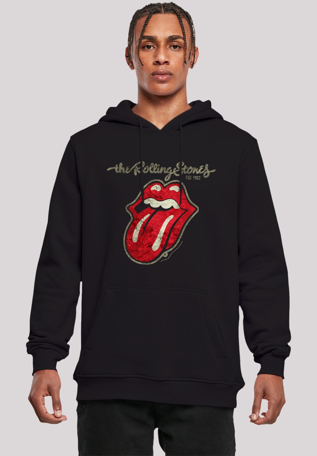 

Толстовка THE ROLLING STONES PLASTERED TONGUE WASHED - Hoodie F4NT4STIC, черный