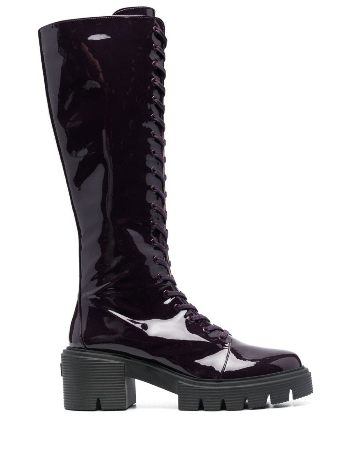 

Stuart Weitzman лакированные сапоги на шнуровке, фиолетовый