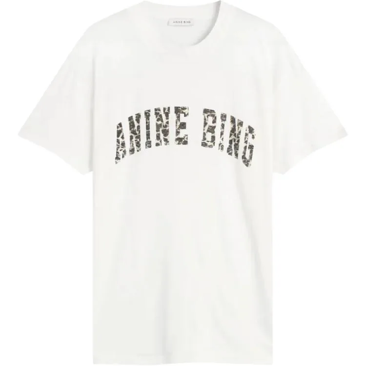 

Anine Bing Футболка Walker с леопардовым принтом и логотипом, Коричневый, Anine Bing Футболка Walker с леопардовым принтом и логотипом