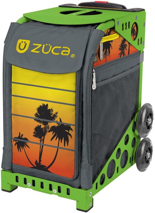 

Спортивная сумка Zuca Palm Island Tropical Sunset с зеленой рамой и мигающими колесами, Зеленый, Спортивная сумка Zuca Palm Island Tropical Sunset с зеленой рамой и мигающими колесами