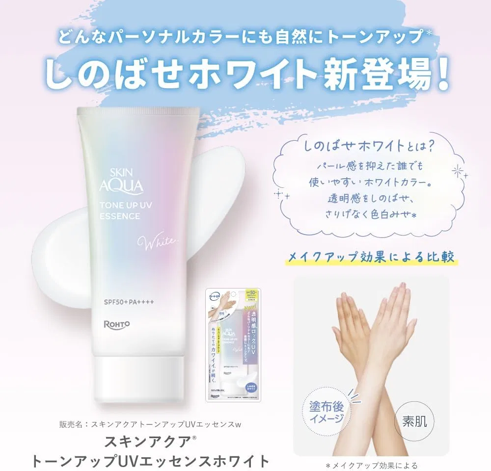 Солнцезащитная эссенция Skin Aqua Tone Up UV Essence, белый, 70 г — фото 4