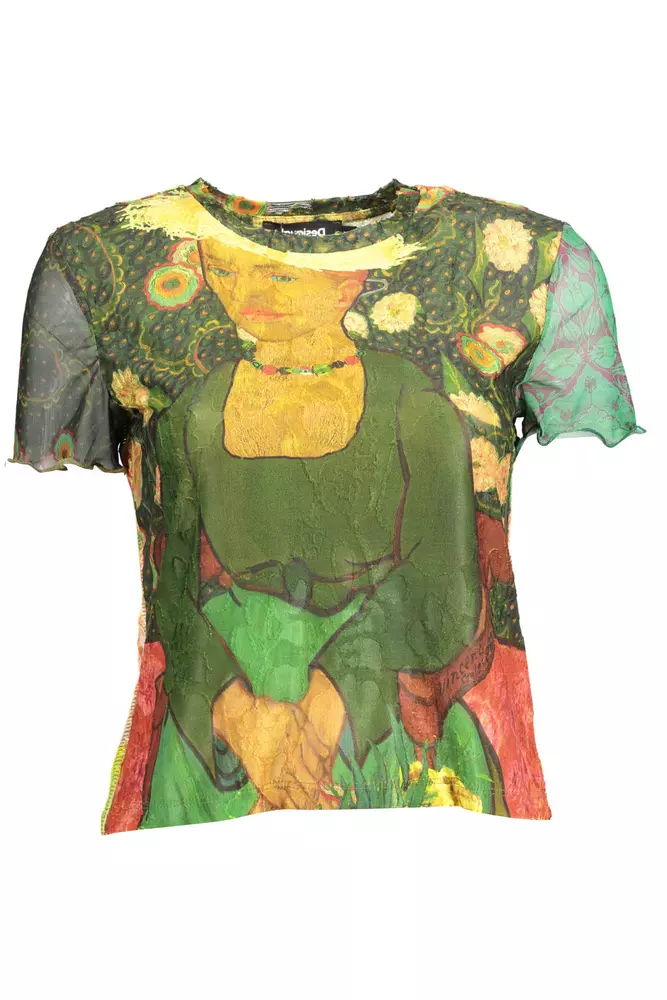 

Зеленый полиэстеровый женский топ Desigual