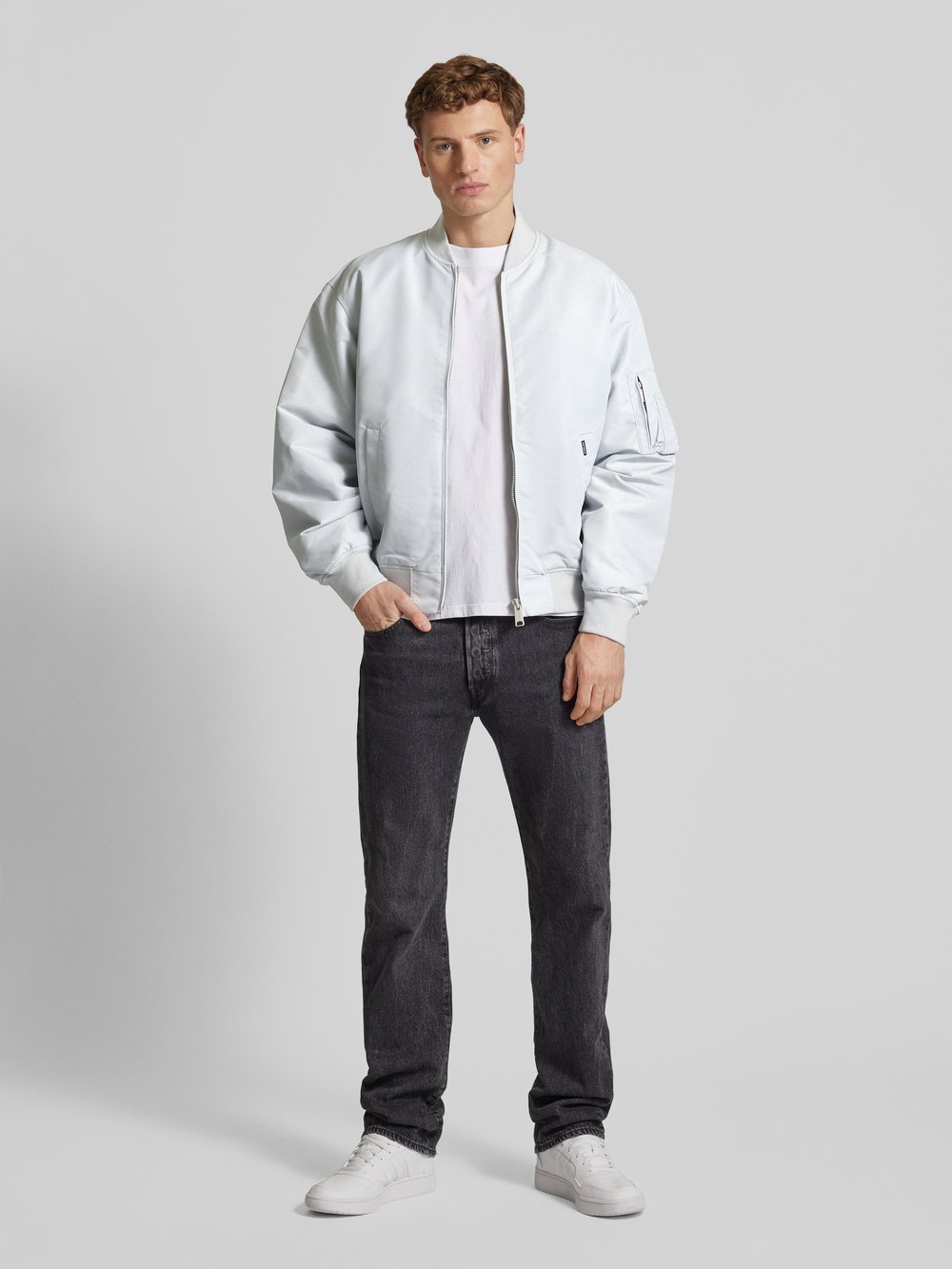 

Куртка-бомбер с воротником-стойкой модель «OTLEY» Carhartt Work In Progress, светло-серый
